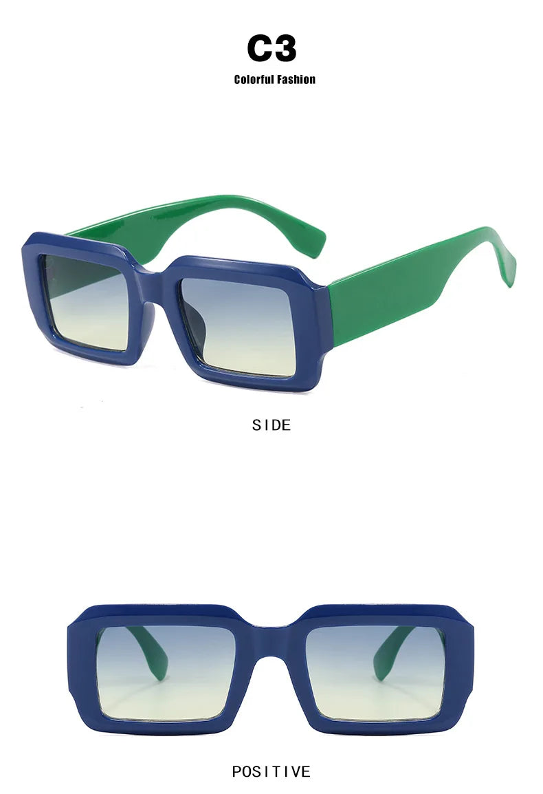 BOYSEEN Thick Frame Rectangle Sunglasses For Man Can Make Prescription Lens 2026 Street Style Orange Sunglasses