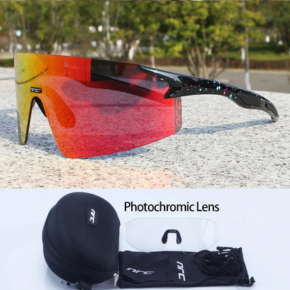 NRC Brand Cycling Sunglasses UV400 TR90 Sports Bicycle Glasses MTB Mountain Bike Fishing Hiking Riding Eyewear for Men Women