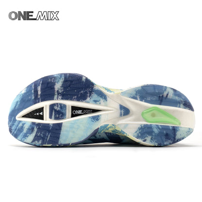 ONEMIX New Nylon Carbon Board Marathon Running Racing Shoes Shock-Absorbing Professional Stable Support Ultra-Light Rebound Sneakers