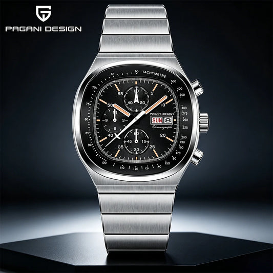 PAGANI DESIGN New 40mm Men‘s Quartz Watches Japan Miyota Movement Sapphire Stainless Waterproof Luminous reloj hombre PD1819