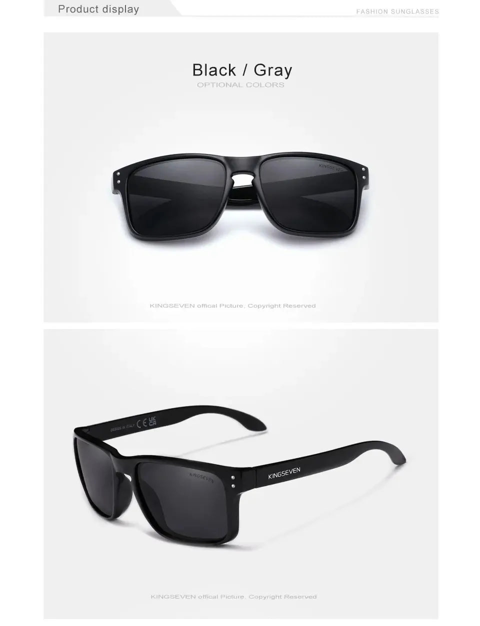 KINGSEVEN Rectangle Retro TR90 Polarized Sunglasses Women Men Cycling UV400 Climbing Glasses Anti-glare Outdoor Sports Eyewear