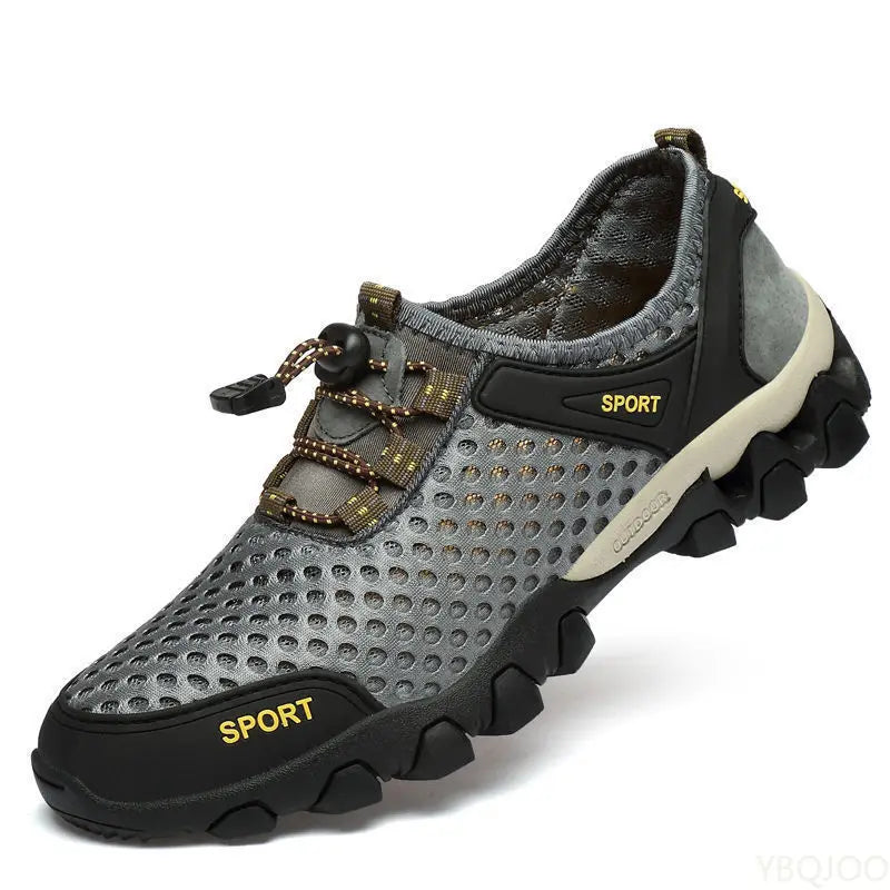 Summer Fashion Breathable Water Wading Men's Shoes Sports and Leisure Running Trend Flat Bottomed Mountaineering Sports Shoes
