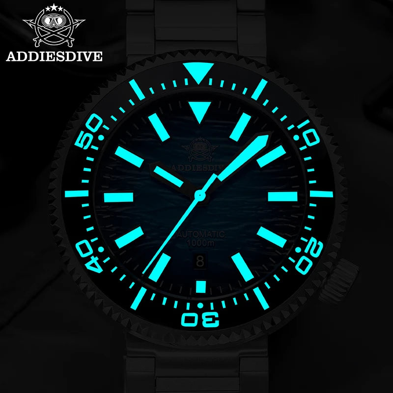 ADDIESDIVE new men's watch sapphire gradient dial BGW9 luminous Japanese 8215 mechanical watch 1000m waterproof watch AD2545