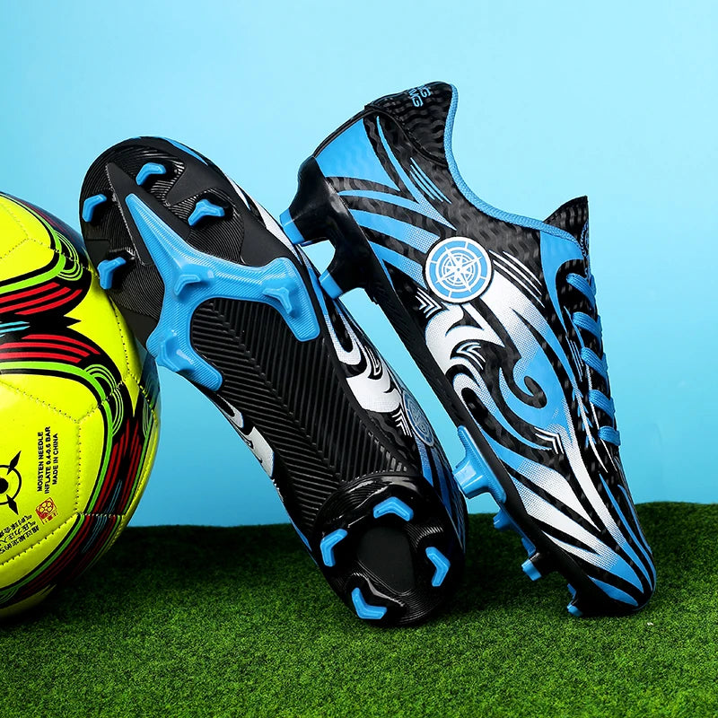 Men Soccer Cleats Comfortable Breathable Boys Football Shoes Lightweight Anti-Slip Training Boots for Grass Turf Outdoor Sports