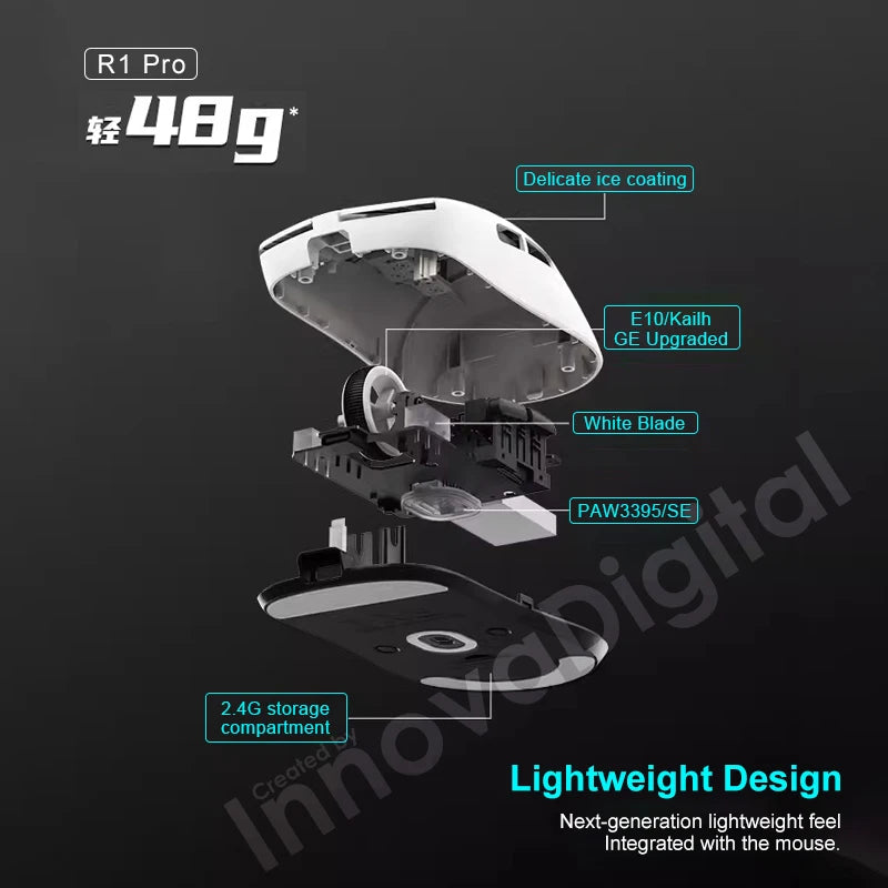 ATK VXE Dragonfly R1 Pro MAX Wireless Gaming Mouse, PAW3395 Esports Mouse, 26K DPI Rechargeable Lightweight FPS Gaming Mouse