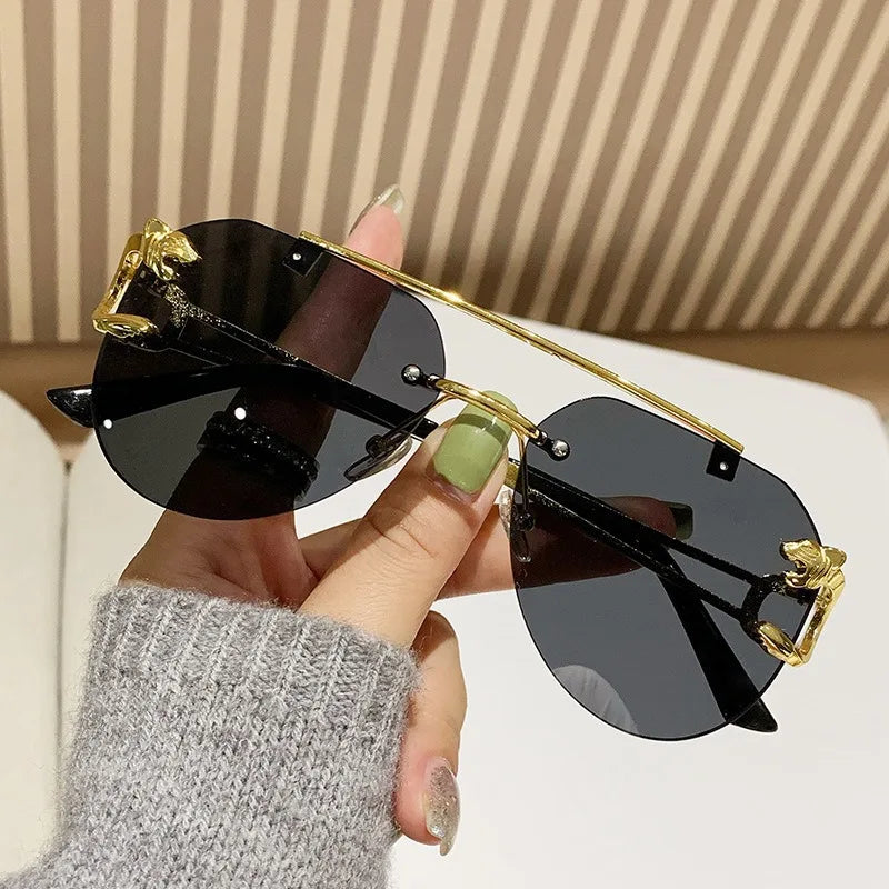 Rimless Women Sunglasses Luxury Designer Vintage Uv400 Men Sun Glasses Lunette Shades De Soleil Femme Gafas De Sol Mujer Lentes