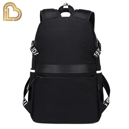 Yule Trooper F-Fortnited Battle Royale Backpack with USB Charging Anime Figures Study Stationery Compartment Students Mochila