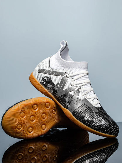 Chuteiras de Futsal Profissionais para Homem, com Sola Plana, Duráveis e Confortáveis, para Treino de Adultos e Adolescentes, Antiderrapantes