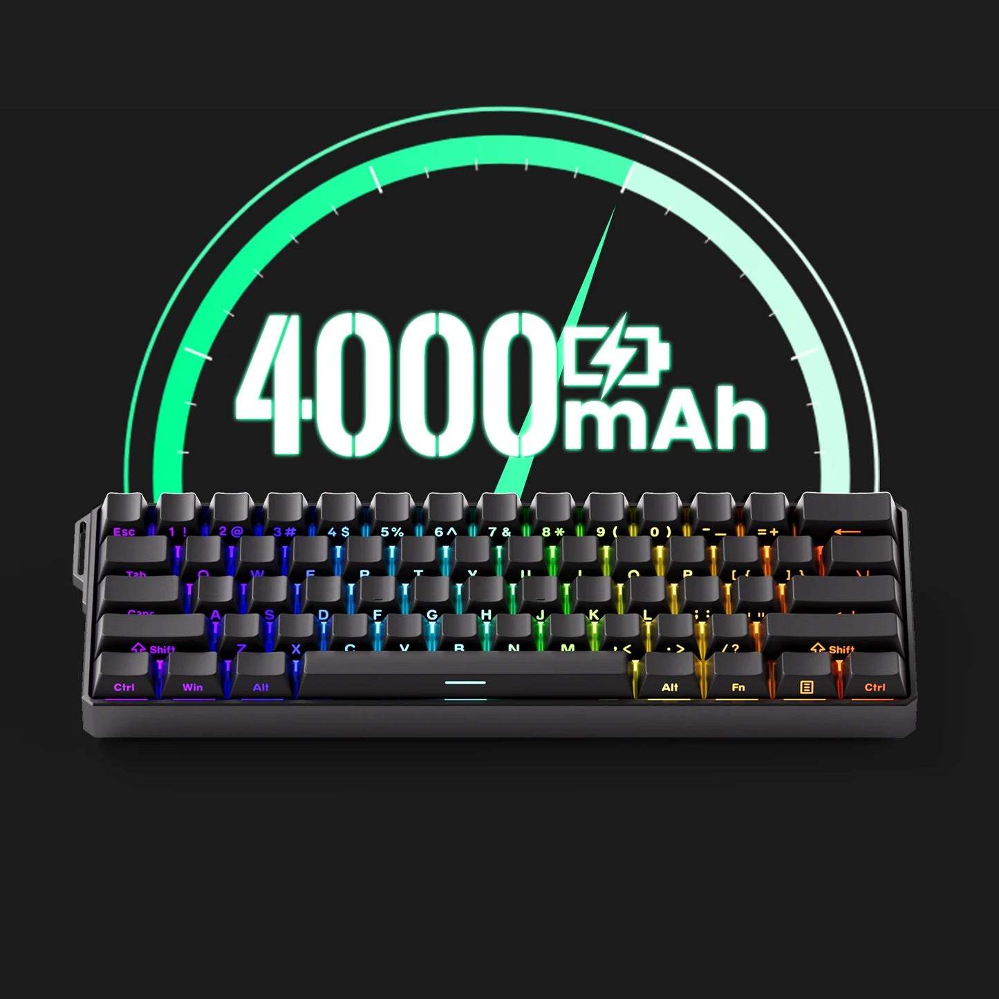 Teclado Gaming Mecânico Akko MonsGeek FUN60 Ultra com Interruptores Magnéticos, 60%, Rapid Trigger, 8K HE/TMR, Teclado Gamer Personalizado em Alumínio