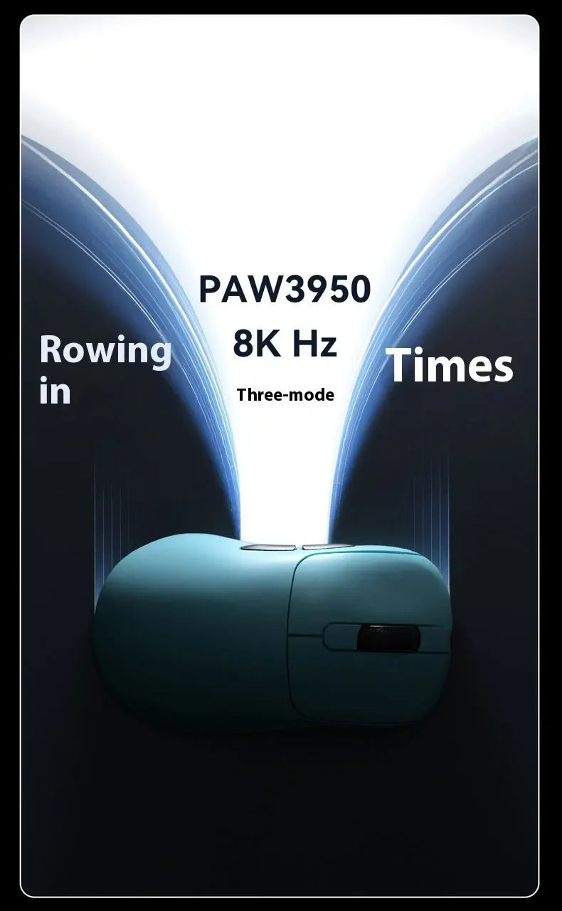 AJAZZ AJ179 APEX Wireless Gaming Mouse with RGB Display Dock, PAW3950 Sensor, Bluetooth, 8000Hz Polling Rate, Tri-Mode Gaming Mouse