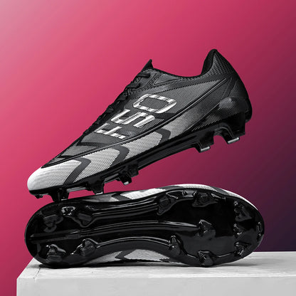 Chaussures de football AG/FG de style nouveau, crampons stables en TPU longs, unisexe, pour terrain de gazon extérieur, matchs et entraînements de football