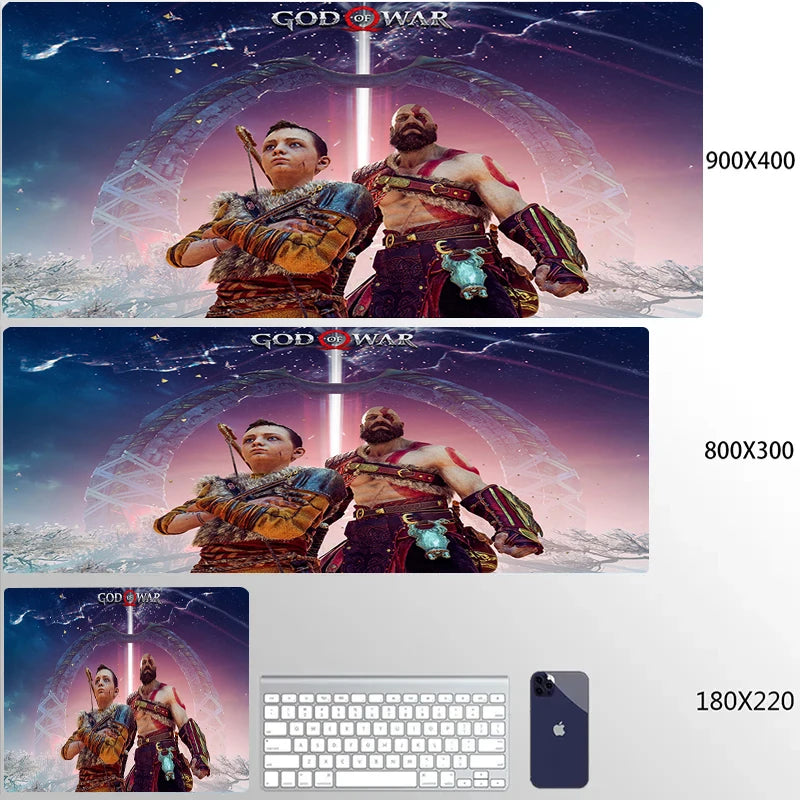 Large Mouse Pad G-God of War Pc Gamer Cabinet Keyboard Computer Game Desk Mat 900x400 Table Rug Gaming Accessories Xxl Mousepad