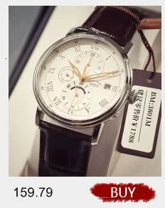 Luxury Brand Switzerland LOBINNI Ewiger Kalender Automatische mechanische Herrenuhr Saphirglas Multifunktionsuhr L13019-8
