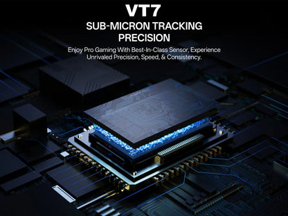 Rapoo VT7 MAX Wireless Gaming Mouse, True 8K Wireless Gaming Mouse, 53g Ultra-Lightweight, 30K DPI, 750-Hour Battery, Programmable Gaming Mouse