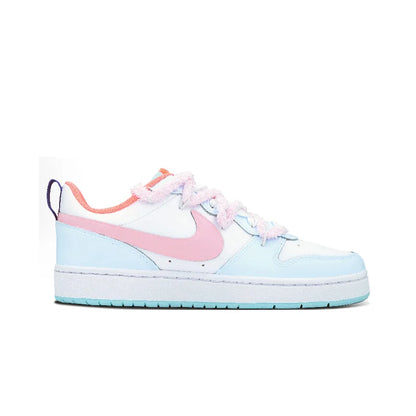 Custom Sneakers Nike Court Borough  Whale Heart & Bear Candy Wrapper  Sweet, Gentle & Playful Women's Skateboarding Sneakers