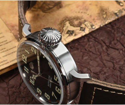 San Martin Fashion Men's Watch 40mm Pilot Automatic Mechanical YN55 PT5000 SW200 Stainless Steel Luminous Waterproof 100m