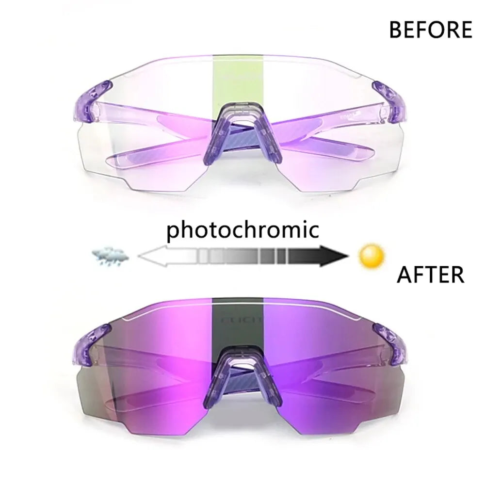 ELICIT New Photochromic Polarized Cycling Glasses Men Women Bike Glasses UV400 Eyewear Sunglasses HikingMTB Road Bicycle Goggles