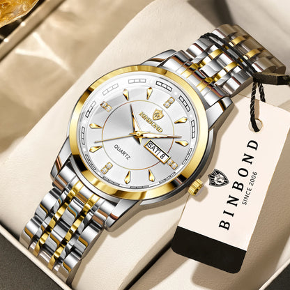 Orologi al quarzo di lusso originali BINBOND da donna – Modello impermeabile e luminescente – Idea regalo (confezione inclusa)