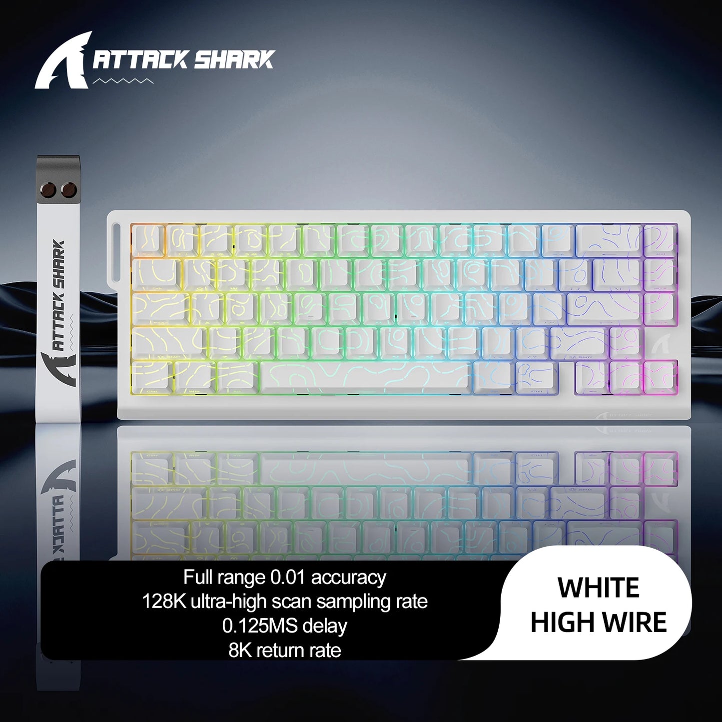 Magnetic Switch Gaming Keyboard Attack Shark X68HE And FreeWolf F68/F68Pro 8K Wired 1K Wireless RGB Rapid Trigger Hall Effect
