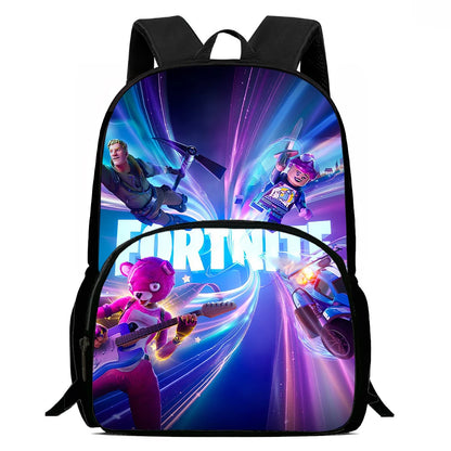 Kids School Backpack with Front Pocket, Light Weight Cartoon Fortnite Children Backpack For Age 6-9, Bags For Boys Girls