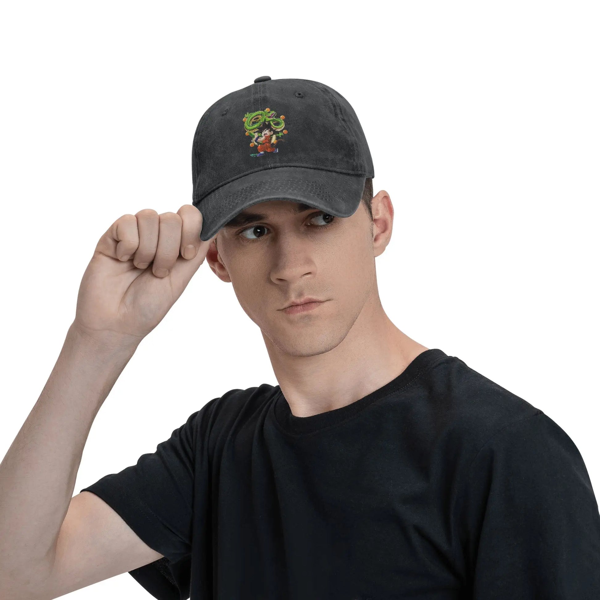 Produit gaming premium Fraquane, Retro Kamehameha Kid Goku Anime Baseball Caps Unisex Distressed Cotton Headwear Dragon Ball Outdoor Workouts Gift Hats Cap