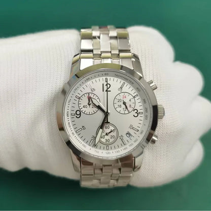 stainless steel Sapphire Crystal Men`s Watch Beat Quartz Chronograph 50M Waterproof Luxury Sport bussness Watches Men 316L Clock