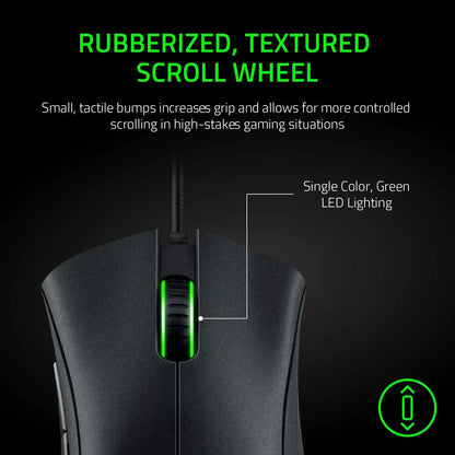 Mouse gaming cablato Razer DeathAdder Essential / Mouse cablati 6400DPI con 5 pulsanti indipendenti per laptop e PC gamer