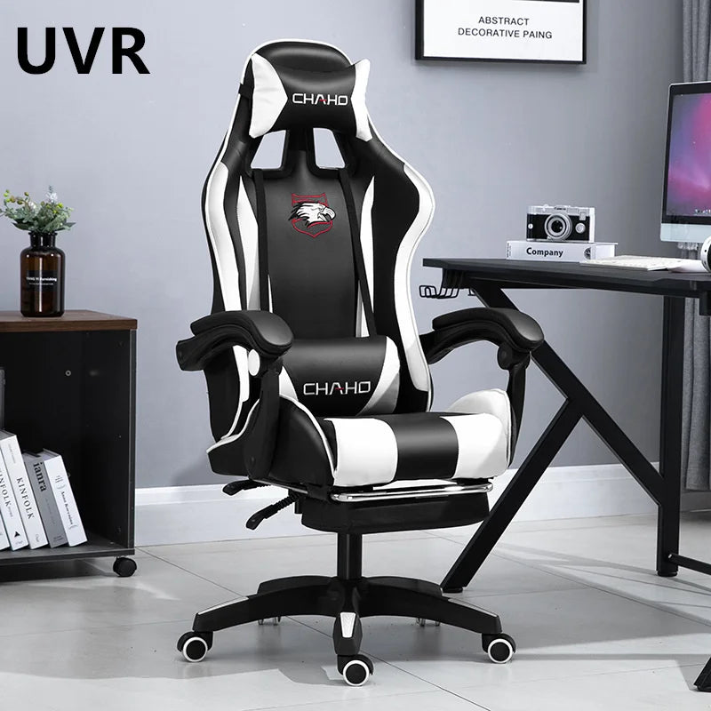 UVR Professional Gaming Computer Chair Home Office Chair Ergonomic Design Armchair with Footrest Competitive Chair Furniture