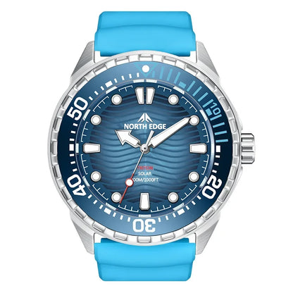 hot NORTH EDGE 2025 New TRITON Solar Powered Dive Watch Men Luxury Quartz Watches For Men 316L Stainless Steel Case Waterproof 3