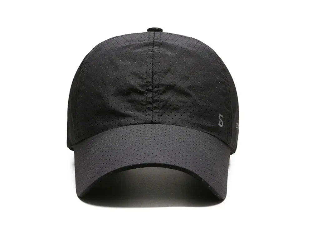Men Women Mesh Moisture-Waging Quick Dry Baseball Cap Male Summer Female Originality Adjustable Breathable Sun Visor Fishing Hat