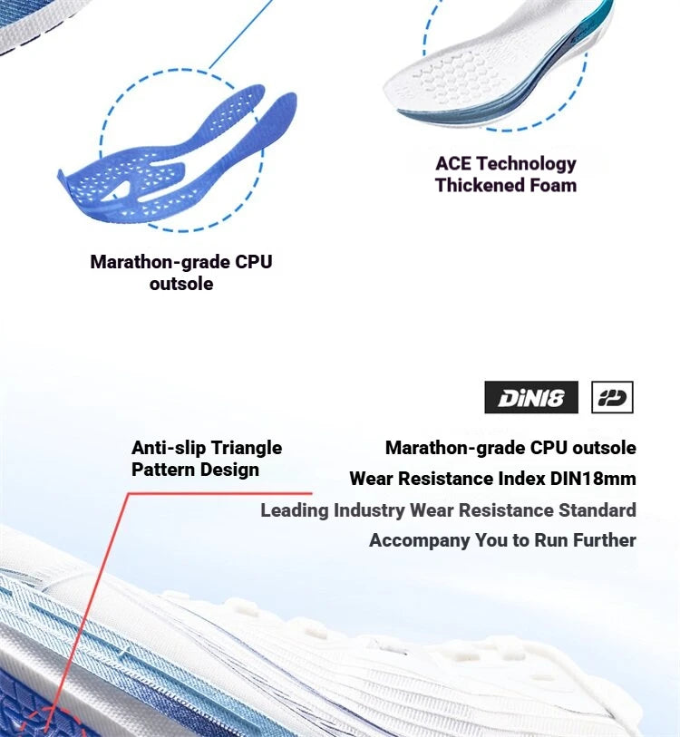 Xtep One Piece Modeling 5.0 Impact-Resistant Male‘s Combat Lightweight Quick-Drying Marathon Running Sneakers 874219110036