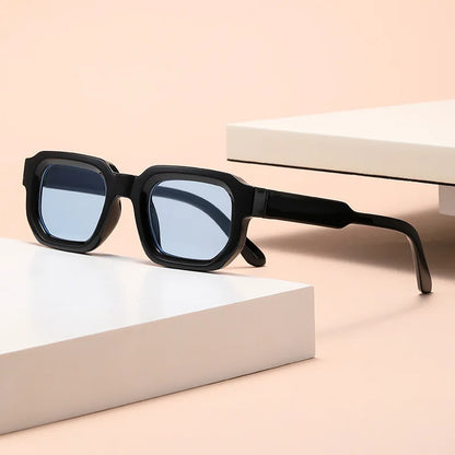 6PCS/Set Women Vintage Rectangle Frame Sunglasses Fashion Retro Sun Glasses Luxury Brand Design Glasses Eyewear Men Goggle