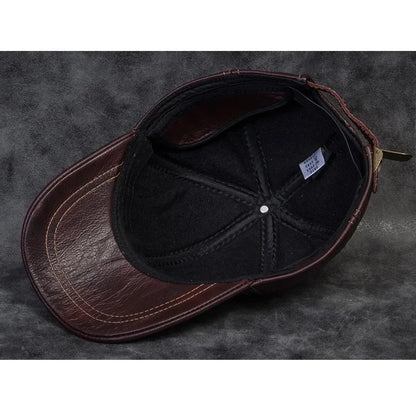 Męskie czapki z daszkiem z prawdziwej skóry bydlęcej, 56–60 cm, czarne/brązowe, z nadrukiem orła, dla mężczyzn, styl casualowy, uliczny, dla dziewczyny, czapki typu „dad hat”