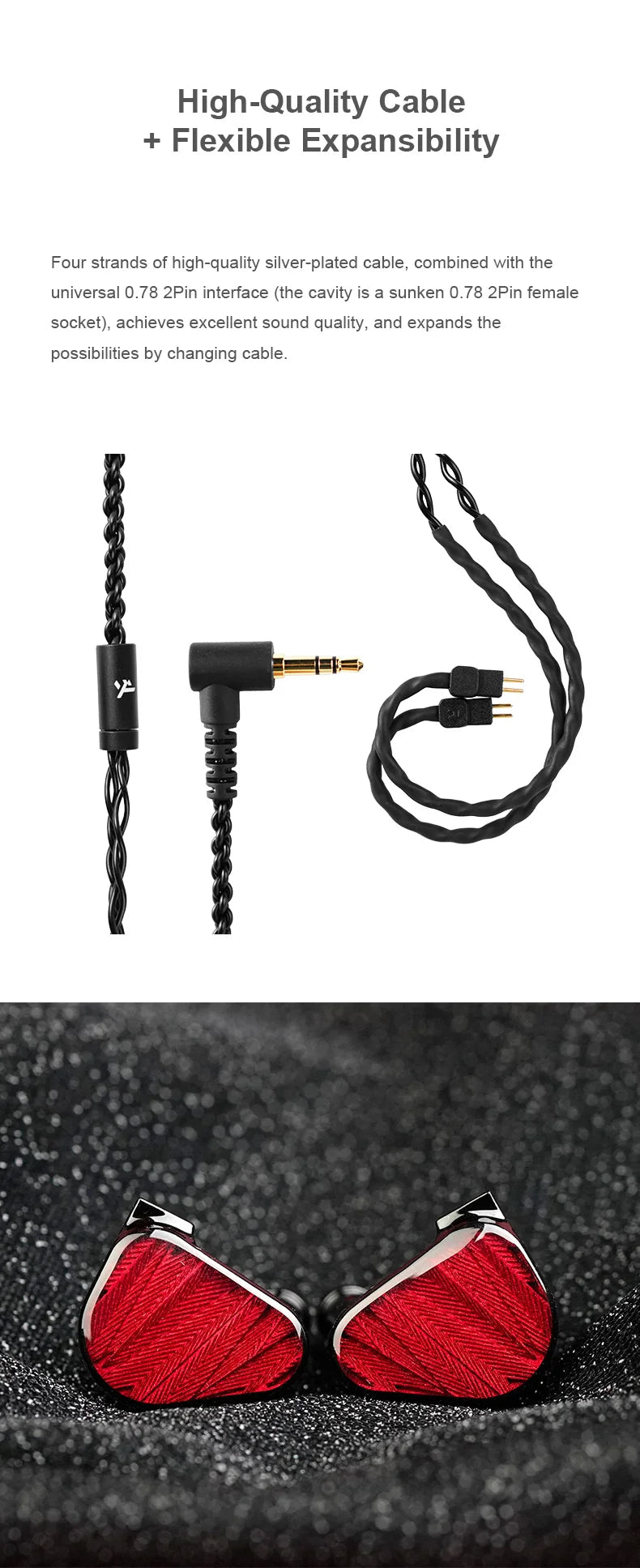 Auscultadores intra-auriculares audiófilos com fio TRUTHEAR x Crinacle ZERO:RED Dual Dynamic Driver 0.78 2Pin HiFi
