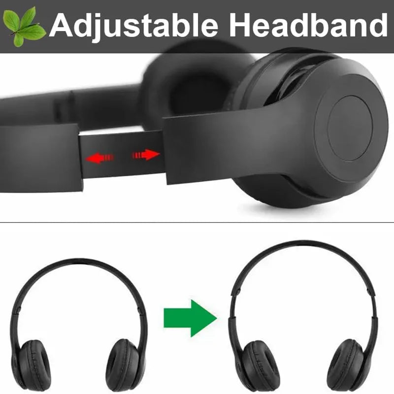 High Fidelity Bluetooth Wireless Headset Over Ear Headphones with HD Mic, Premium Bluetooth Wireless Headset for Clear Stereo Sound, Sports & Daily Use
