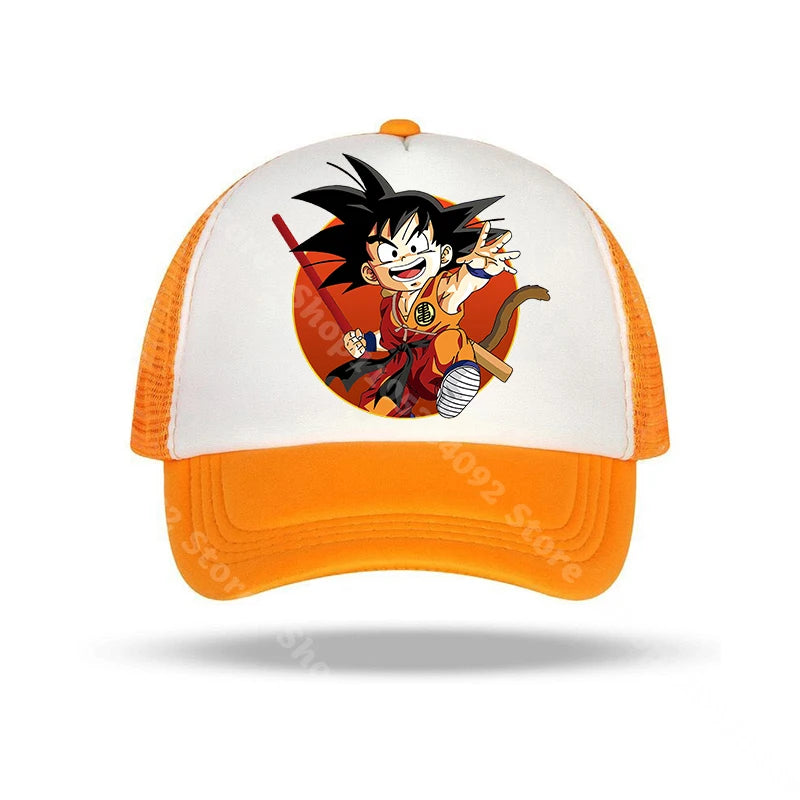 Dragon Ball baseball sapkák, anime karakterekkel nyomtatott napellenzős sapkák, gyerekeknek és felnőtteknek, nyári, lélegző, alkalmi sapkák, állítható csúcsú sapkák, ajándékok