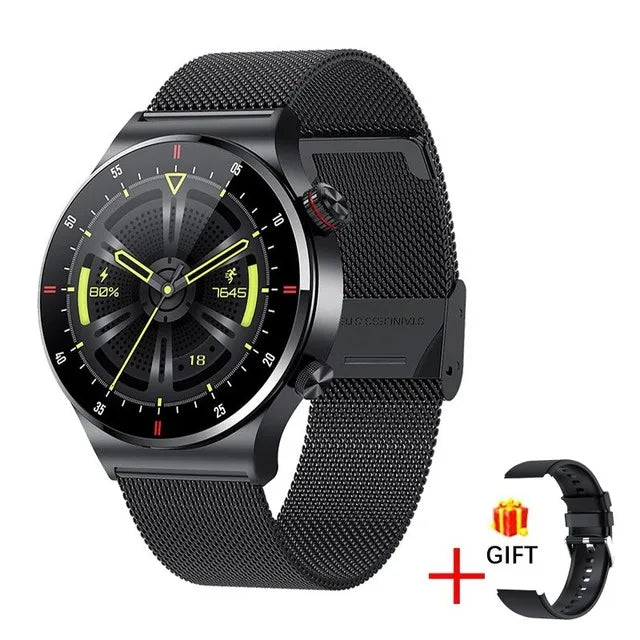 Luxury QW33 Smart Watches Men NFC Wireless Call Fitness Waterproof Sports Wrist Intelligent Smartwatches for Women Android 2026