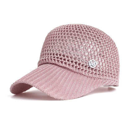 Unisex Hollow-out Design Mesh Baseball Cap Breathable Summer Sun Hat Baseball Cap