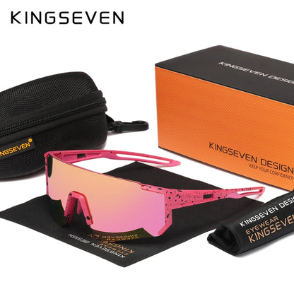 KINGSEVEN MTB Cycling Glasses Men Women Outdoor Sports Running Drving Sunglasses UV400 Road Running Bike Bicycle Goggles Male