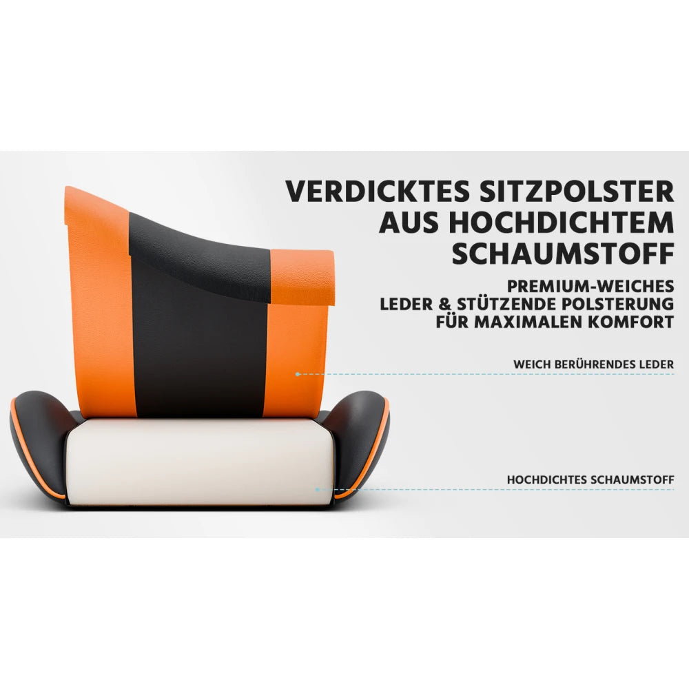 Ergonomic Gaming Chair with Lumbar Support, Adjustable Office Chair, Breathable PU Leather Computer Chair with Footrest & Reclining Backrest