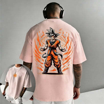Dragon Ball Anime Goku Printed Cotton T-shirt 2026 Harajuku Men and Women Summer New Large Loose Casual Short Sleeve Top