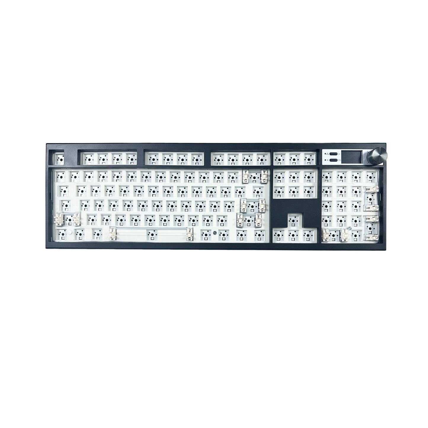 GMK104 Kit de Teclado Mecânico Gaming Tri-Mode Hot-Swap com Retroiluminação, Estrutura Gasket, VIA e Ecrã