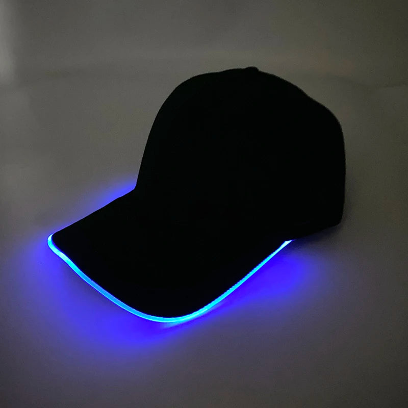 Модерна светеща бейзболна шапка с LED осветление, хип-хоп шапка за бар и клуб, флуоресцентна шапка за мъже и жени, DJ танци, парти аксесоари и костюм costume