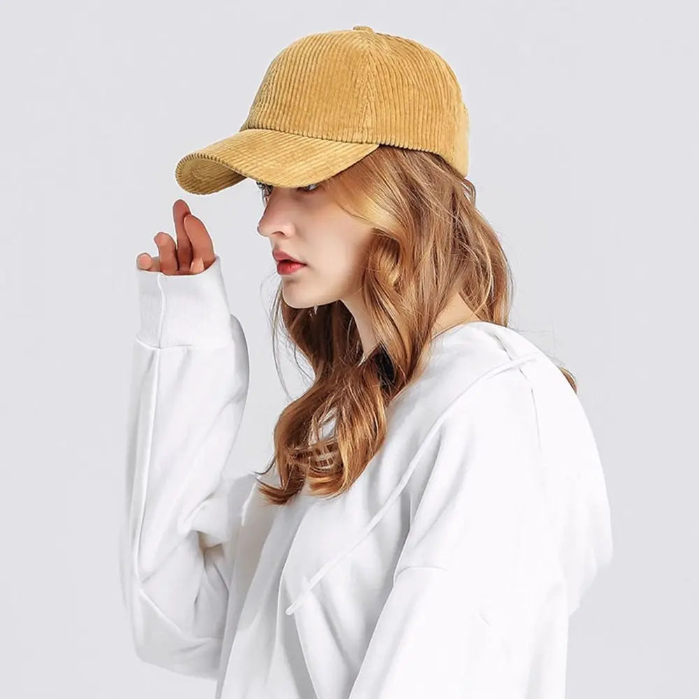 Unisex kordbársony baseball sapka, állítható napellenző sapka, hiphop sapka, férfiaknak
