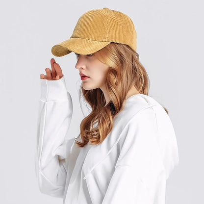 Unisex kordbársony baseball sapka, állítható napellenző sapka, hiphop sapka, férfiaknak
