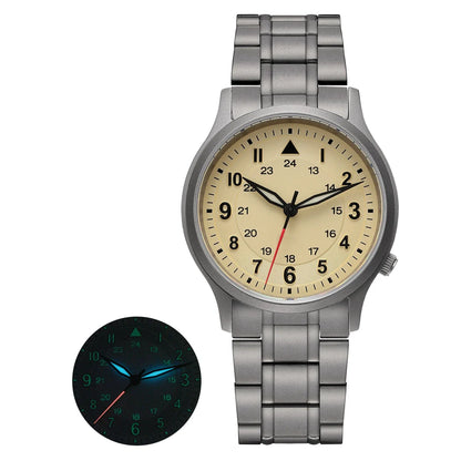 BERNY Full Titanium Watches for Men Outdoor Quartz Men's Field Wristwatch VH31 Super Luminous Sapphire Easy Read Watch