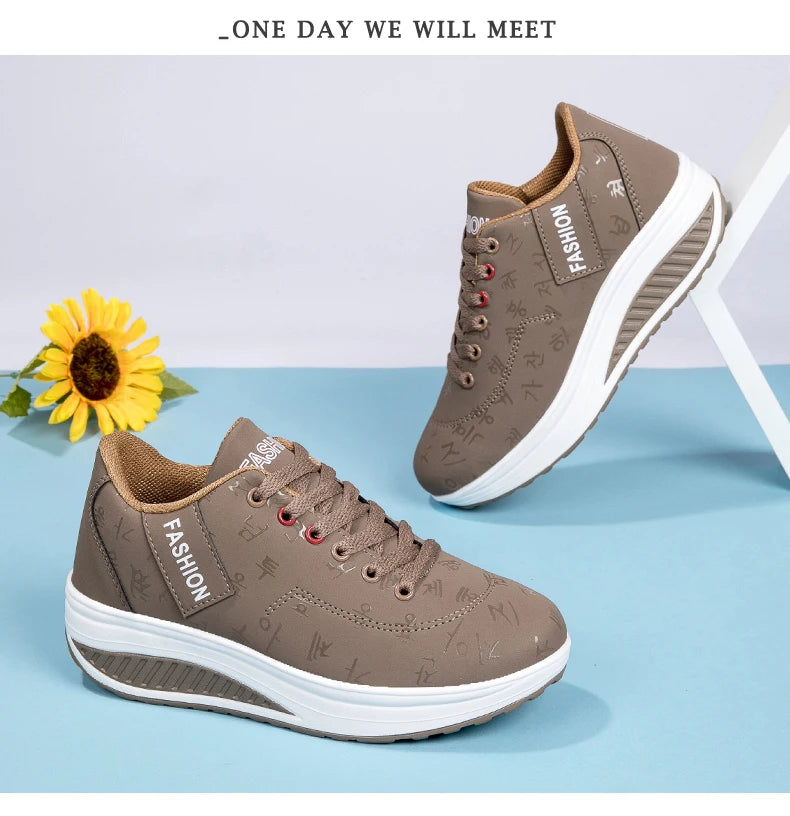 Women Sneakers Fashion Women Vulcanized Shoes High Quality Flats Shoes for Women Walking Platform Plus Size Zapatillas Mujer