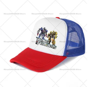 Transformers Children Baseball Cap Cartoon Anime Figure Print Hat Boy Girl Breathable Kid Hat HipHop Boy NetCap Kawaii Toy Gift