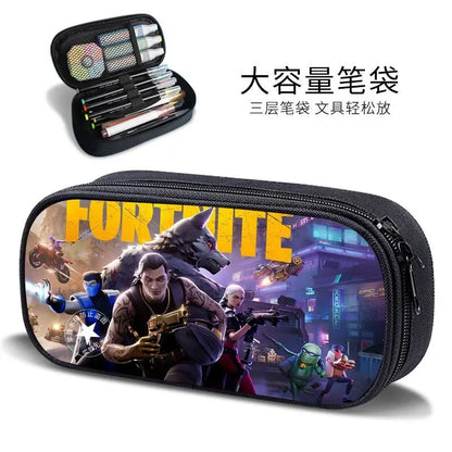 Fortnite new style elementary school student personalized pencil case game peripheral cartoon large capacity stationery bag gift