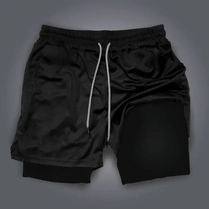 Anime Demon Slayer Gym Shorts Man Quick Dry Pants Double-layer 2 in 1 Shorts Y2k Sportswear Summer 2026 Breathable Streetwear